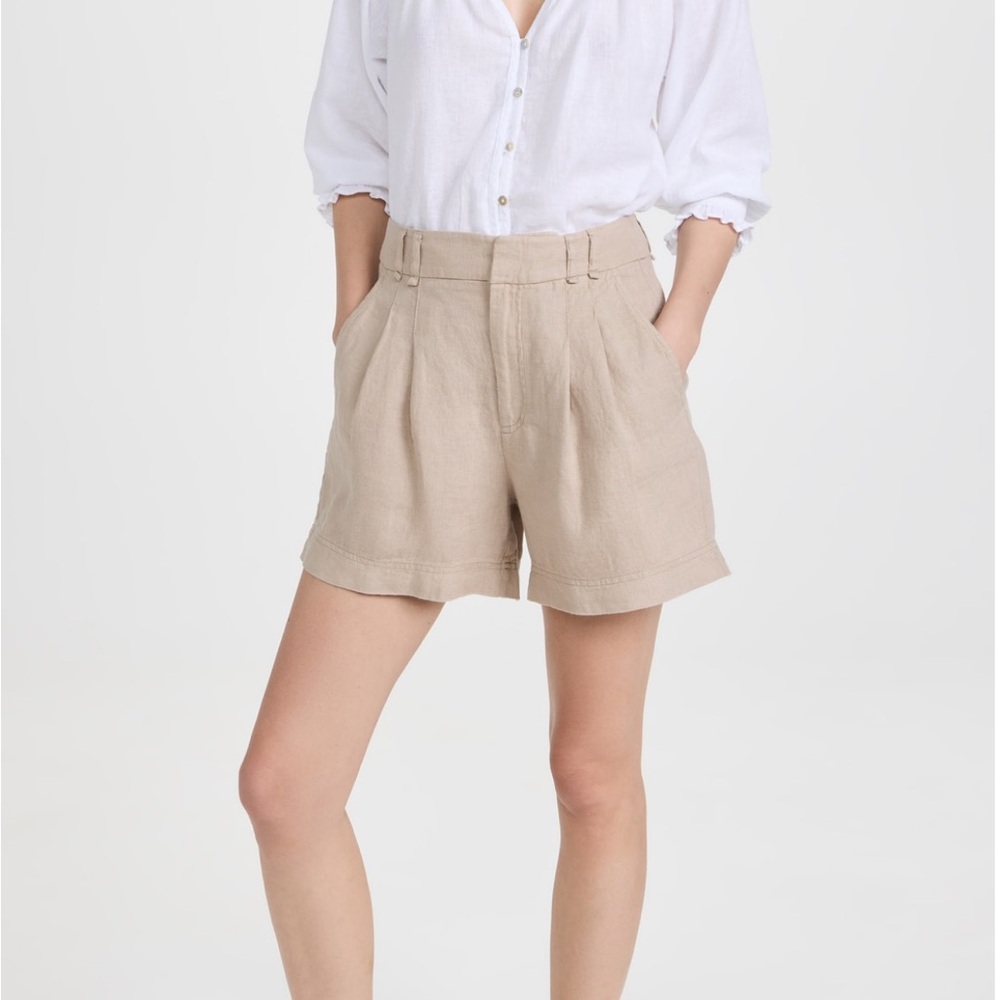 NWT Free People Chelsea Linen Shorts/Medium/Sand - Picture 4 of 8
